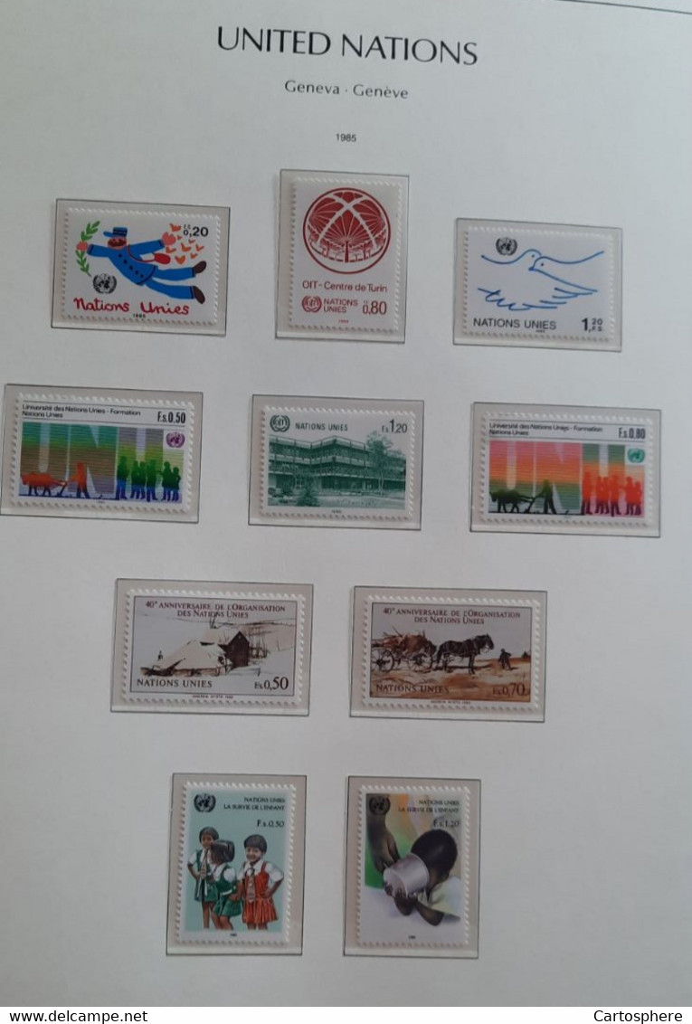 1985 1986 ONU UNO GENEVE -127/150 MNH/*** LUXE NATIONS UNIES   **NEUFS**  UNITED NATIONS Annee Complète - Sonstige & Ohne Zuordnung