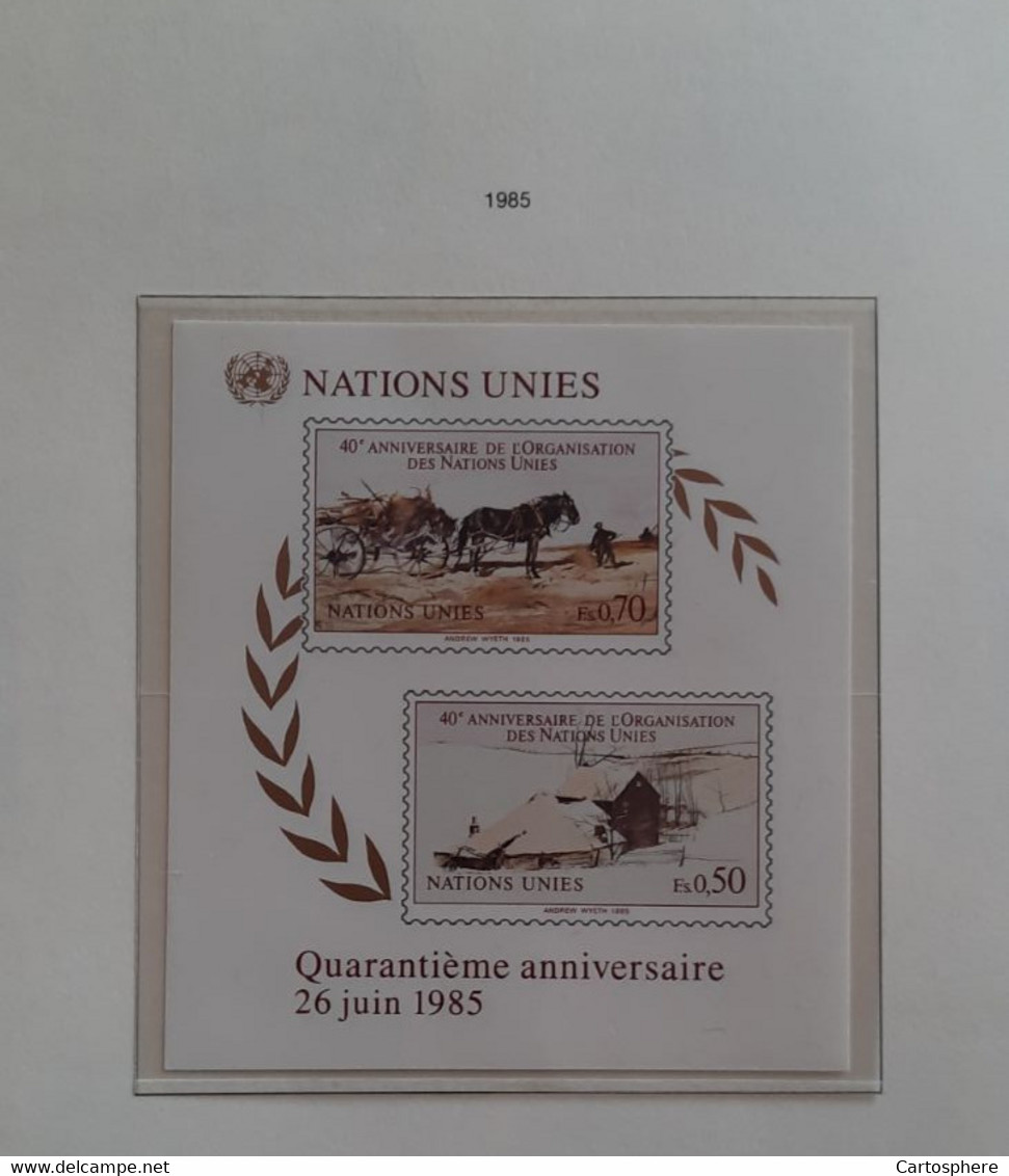 1985 1986 ONU UNO GENEVE -127/150 MNH/*** LUXE NATIONS UNIES   **NEUFS**  UNITED NATIONS Annee Complète - Andere & Zonder Classificatie