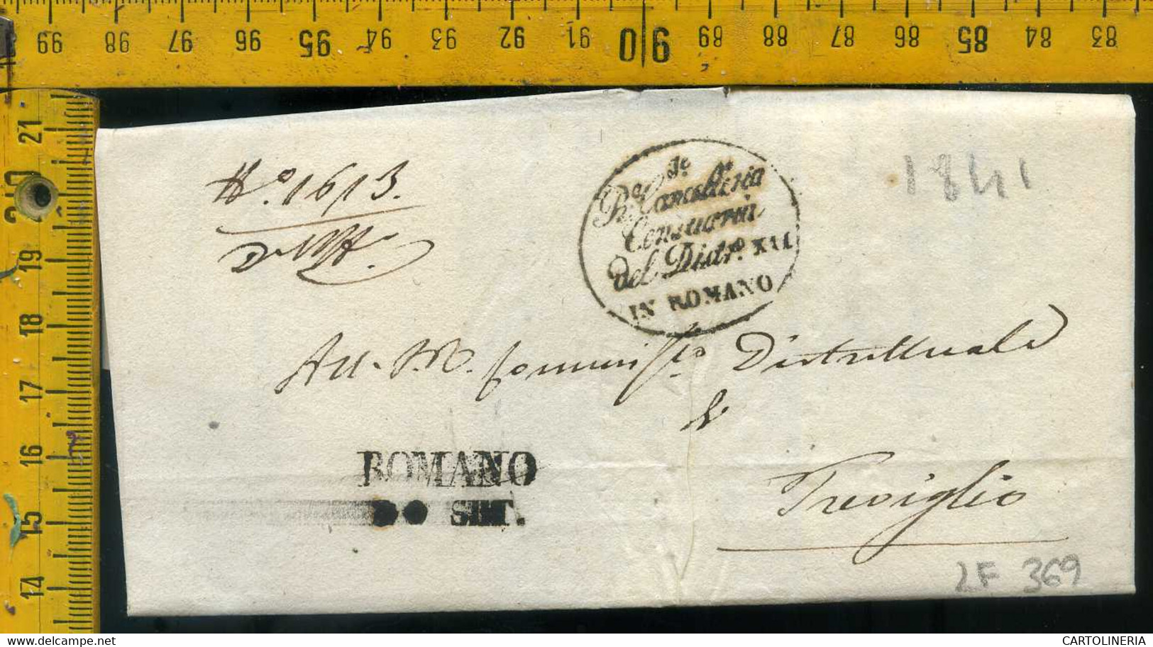 Piego Con Testo Romano Di Lombardia Bergamo Per Treviglio - 1. ...-1850 Prephilately