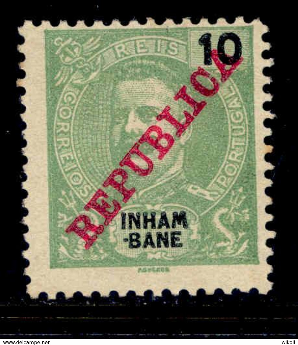 ! ! Inhambane - 1911 D. Carlos 10 R - Af. 34 - No Gum - Inhambane