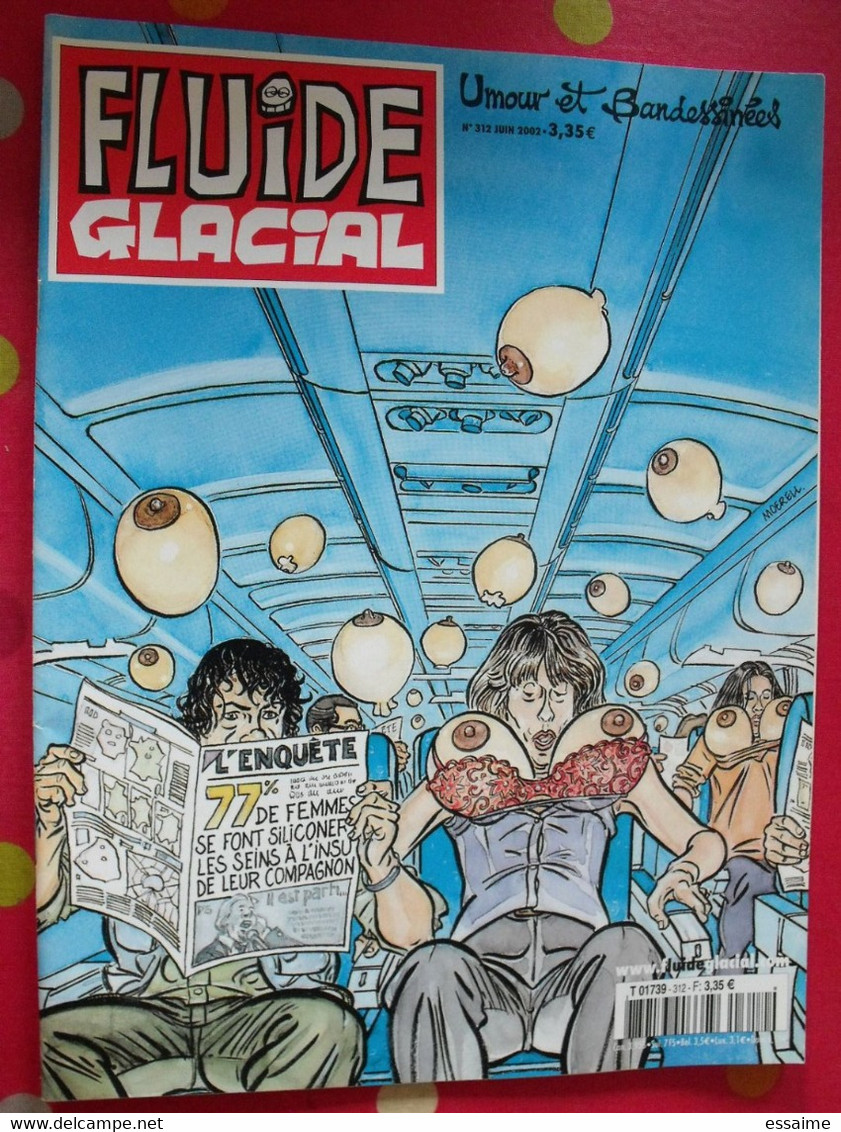 Fluide Glacial N° 312 De 2002. Gotlib Edika Larcenet Hugot Gaudelette Clarke Maester Moerell Ferri Blutch Binet - Fluide Glacial