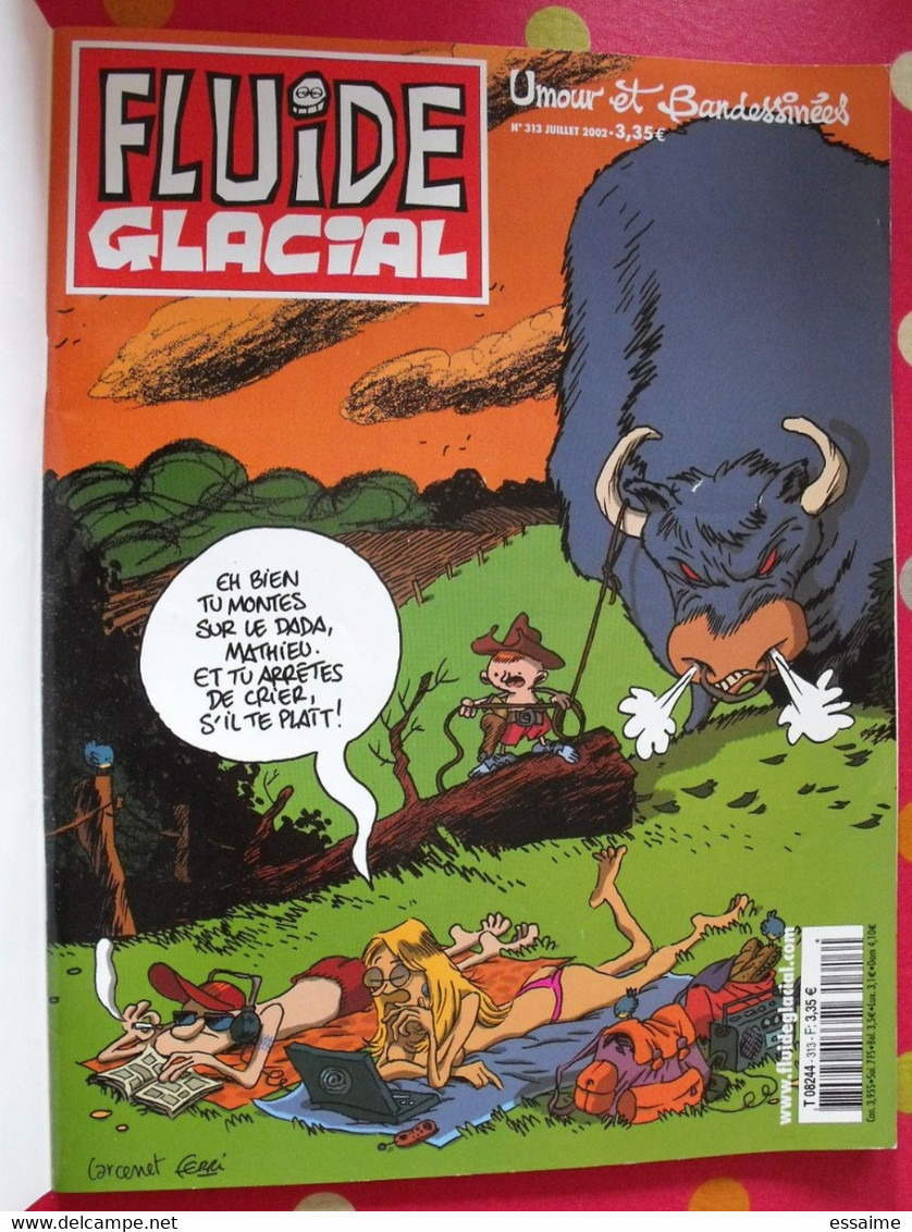 Fluide Glacial N° 313 De 2002. Gotlib Edika Larcenet Hugot Gaudelette Clarke Maester Moerell Ferri Blutch Binet - Fluide Glacial