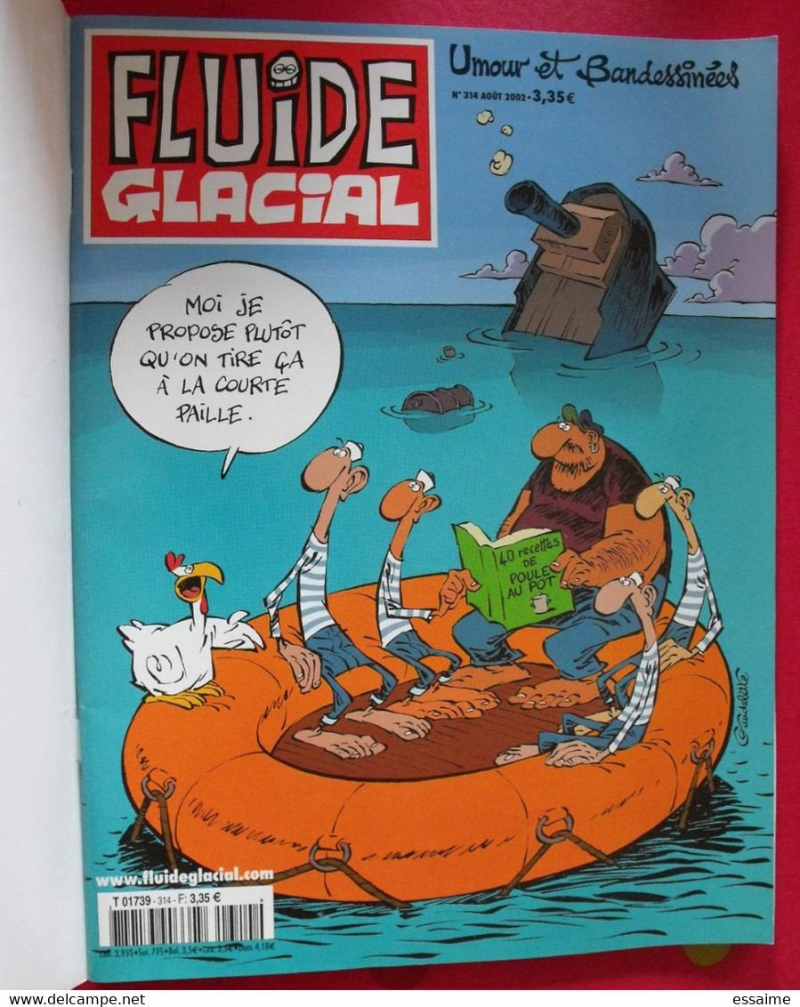 Fluide Glacial N° 314 De 2002. Gotlib Edika Larcenet Hugot Gaudelette Clarke Maester Moerell Ferri Blutch Binet - Fluide Glacial