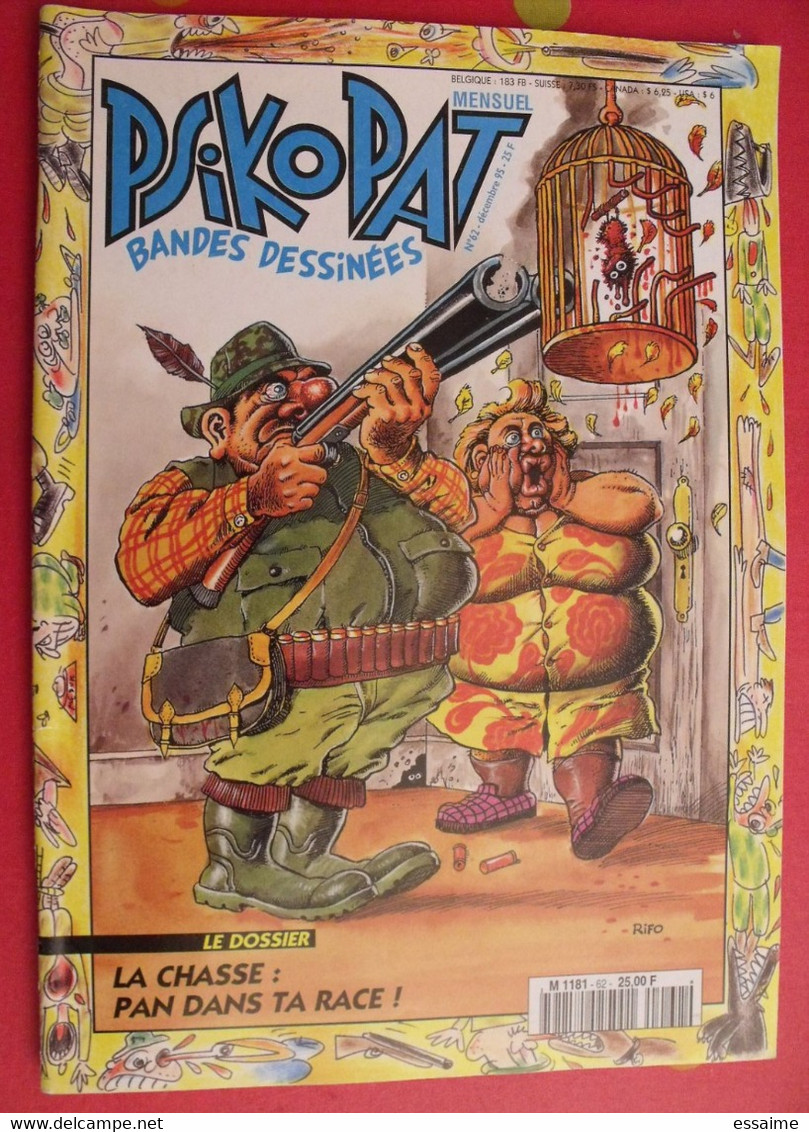 Psikopat N° 62 De 1995. Carali Hugot Ka Lejeune Pichon Lerouge Rifo Got Dom Joubert Charb Tignous - Fluide Glacial