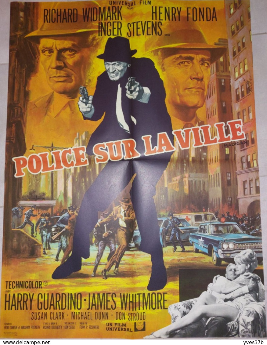 "Police Sur La Ville" H. Fonda, R. Widmark...1967 - Affiche 60x80 - TTB - Posters