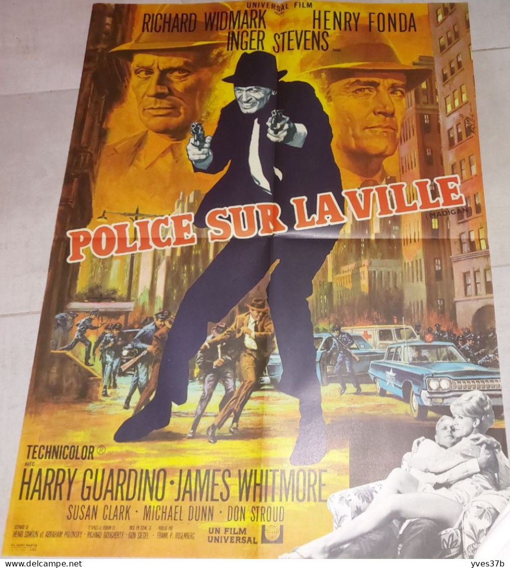 "Police Sur La Ville" H. Fonda, R. Widmark...1967 - Affiche 60x80 - TTB - Posters