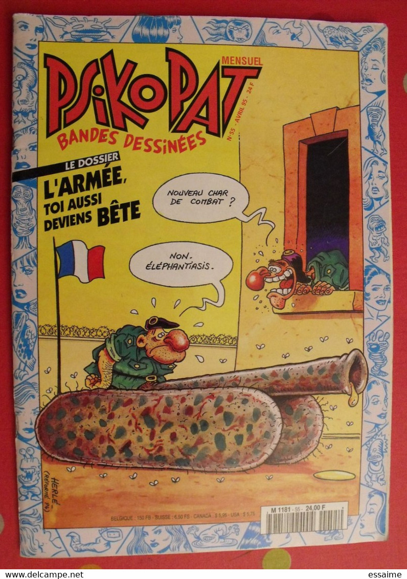 Psikopat N° 55 De 1995. Carali Hugot Ka Lejeune Pichon Lerouge Rifo Got Dom Joubert Charb Tignous - Fluide Glacial