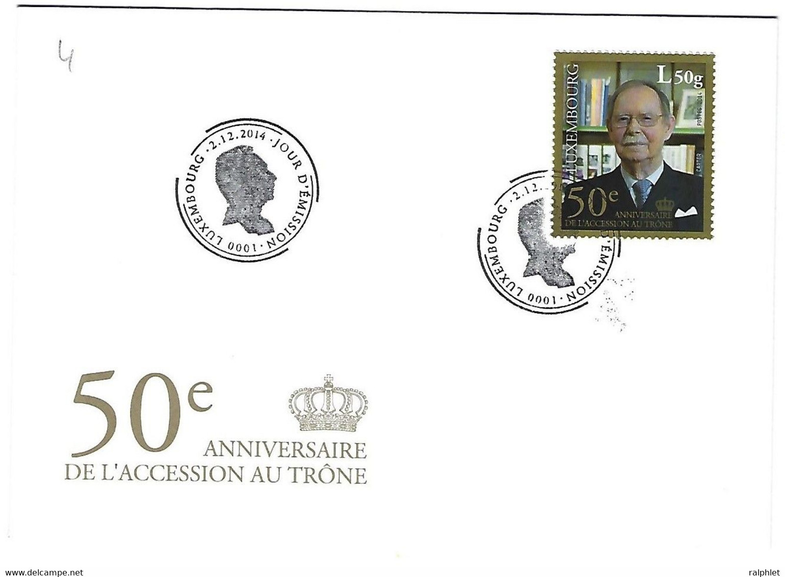 Luxembourg 2014 Jean Grand-Duc ¦ Grand Duke ¦ Großherzog - Storia Postale