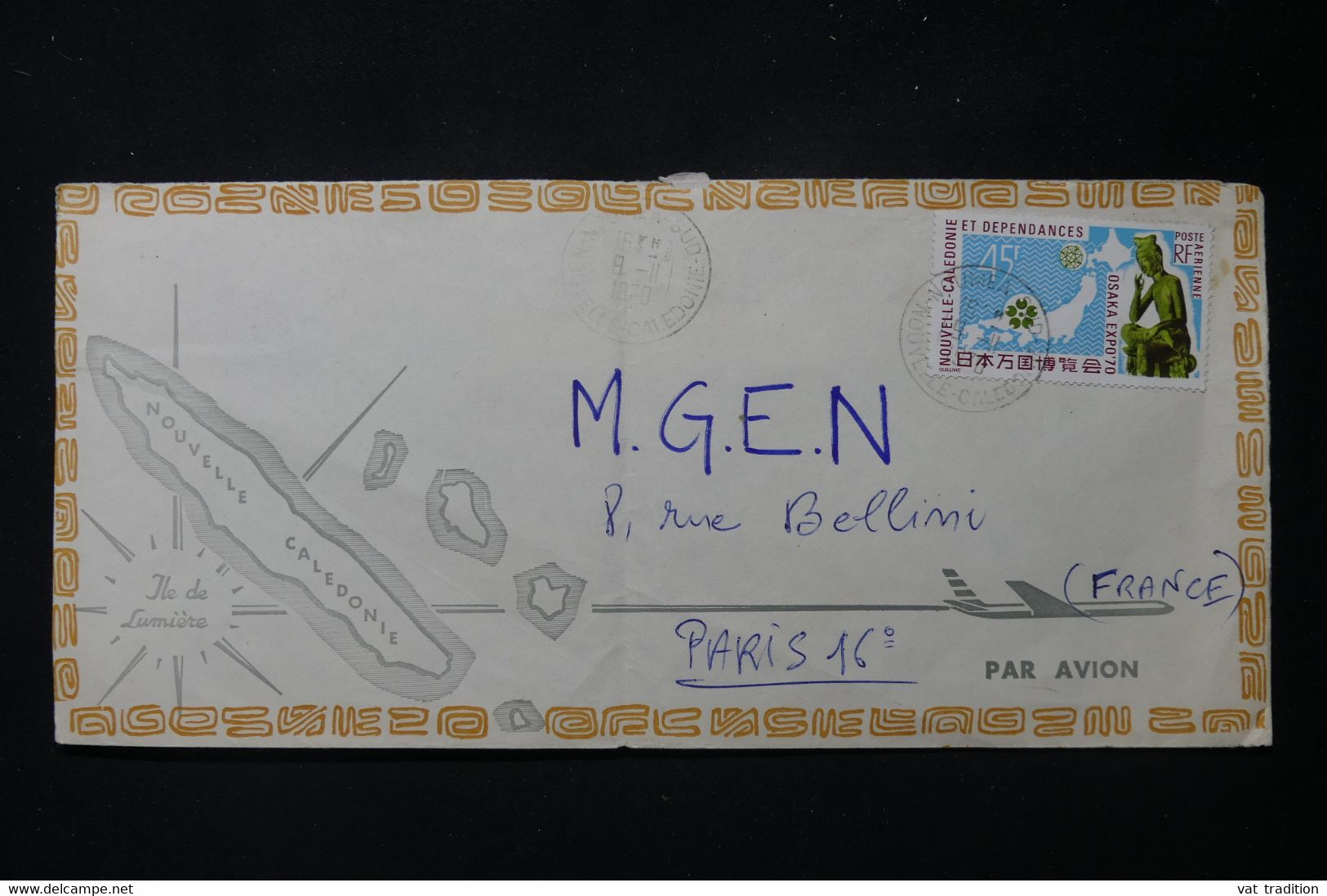 NOUVELLE CALÉDONIE - Enveloppe De Noumea Pour Paris En 1970 - L 88736 - Briefe U. Dokumente