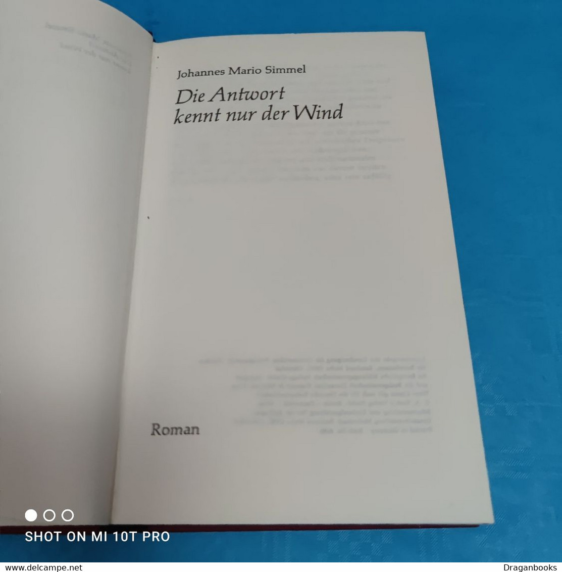 Johannes Mario Simmel - Die Antwort Kennt Nur Der Wind - Thriller