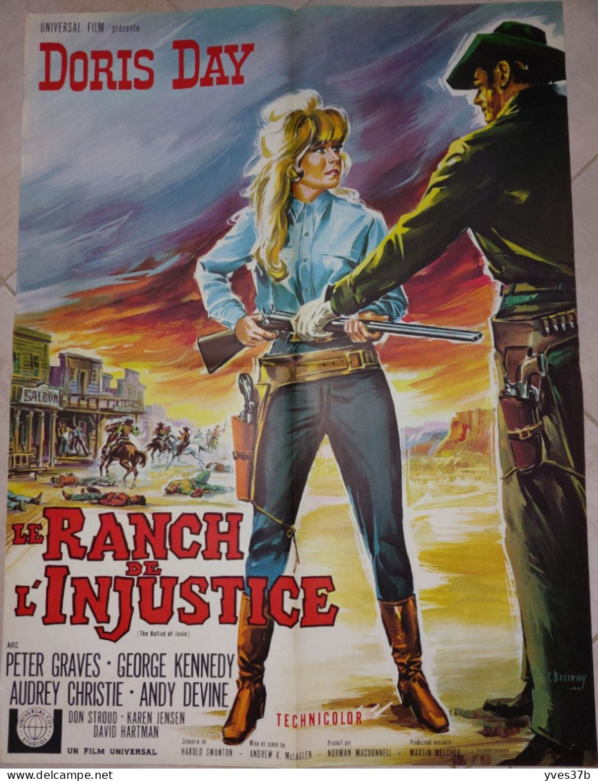 "Le Ranch De L'Injustice" Doris Day, G. Kennedy, P. Graves...1967 - Affiche 60x80 -TTB - Plakate & Poster