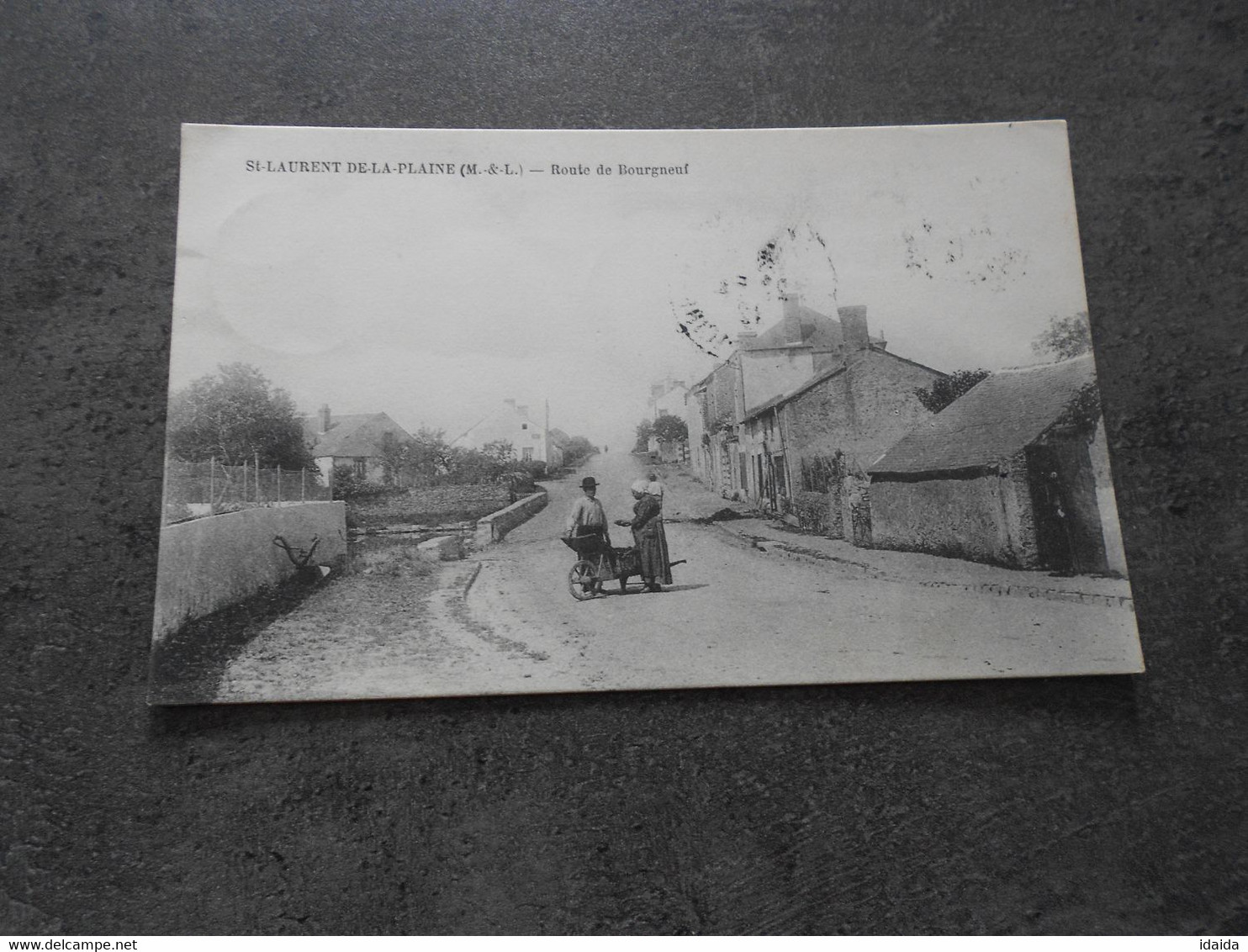 ST LAURENT DE LA PLAINE ROUTE DE BOURGNEUF EN 1921 - Sonstige & Ohne Zuordnung