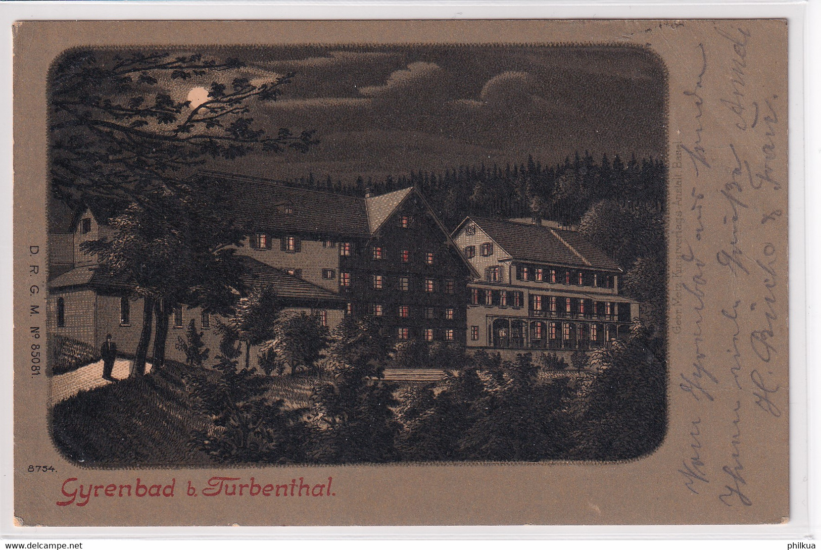 Gyrenbad Bei Turbenthal - Mondscheinkarte Von 1899 - Gebr. Merz Kunstverlags-Anstalt Basel - Turbenthal