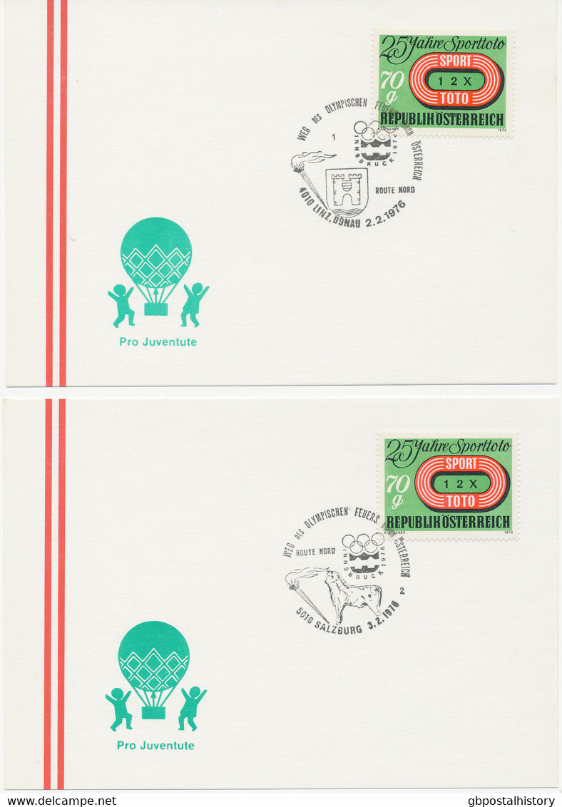 ÖSTERREICH 1975/6, 36 Versch. SST OLYMPISCHE WINTERSPIELE ÖSTERREICH 1976 RR!! - Colecciones