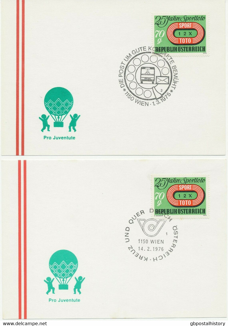 ÖSTERREICH 1975/8, 11 Versch. SST DIE POST Jeweils Auf Kab.-Postkarte - Verzamelingen