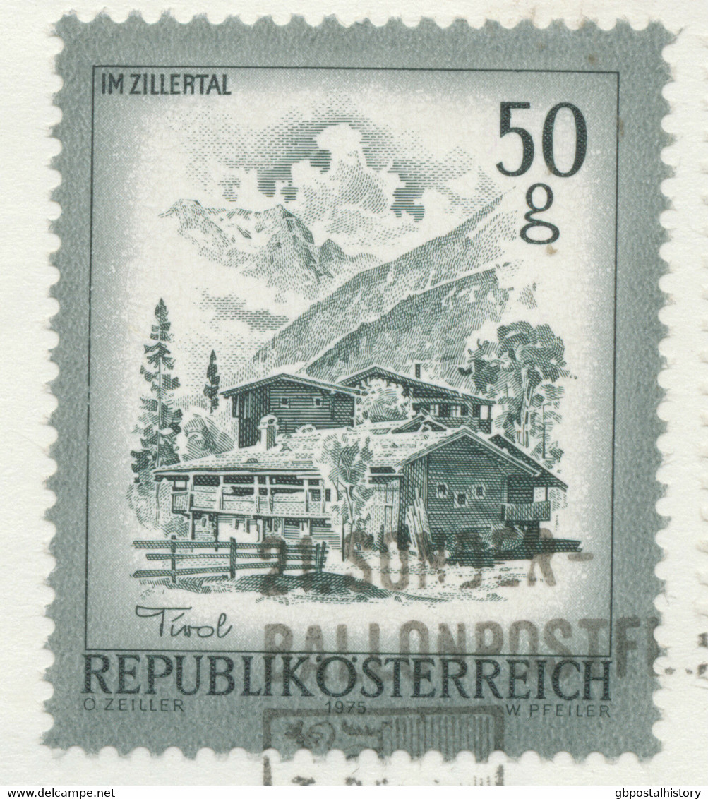 ÖSTERREICH Sonderballonpostflug WIPA 1981 „VILLACH – FÜRNITZ“ Mit ABART R! - Variétés & Curiosités