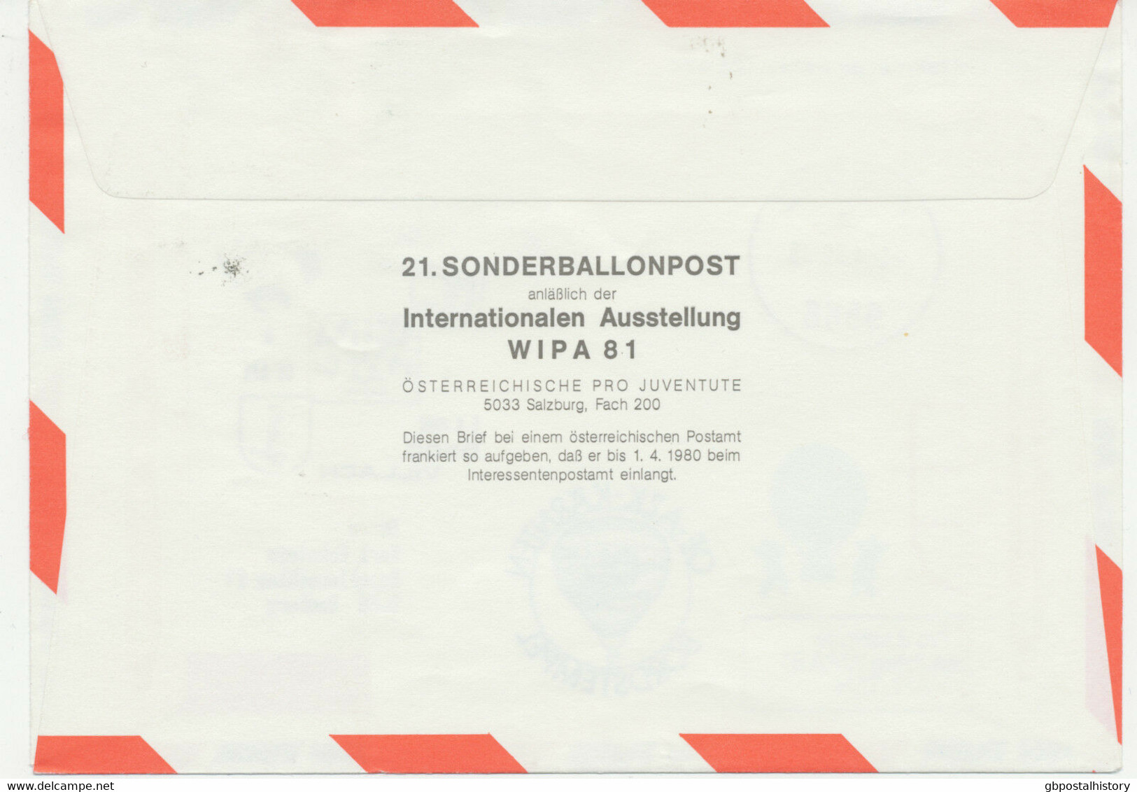 ÖSTERREICH Sonderballonpostflug WIPA 1981 „VILLACH – FÜRNITZ“ Mit ABART R! - Errors & Oddities