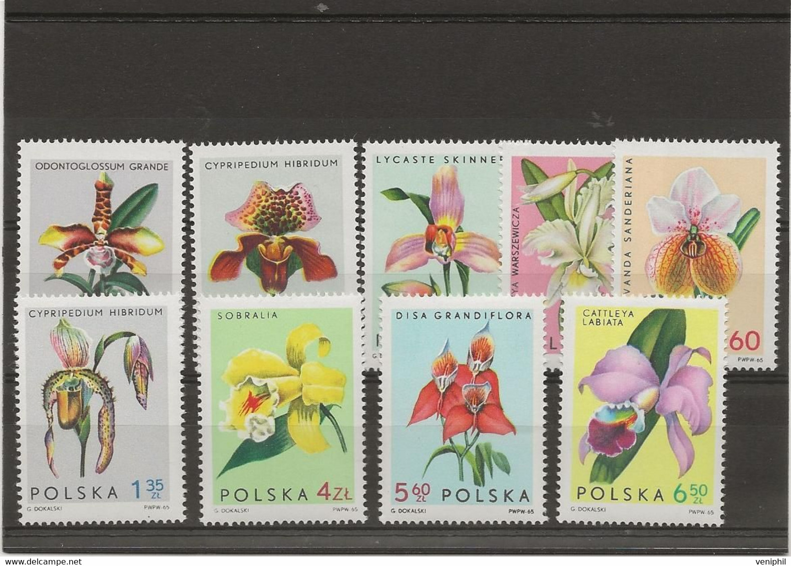 POLOGNE - SERIE ORCHIDEES N° 1463 A 1470 NEUF SANS CHARNIERE -ANNEE 1965 - Unused Stamps