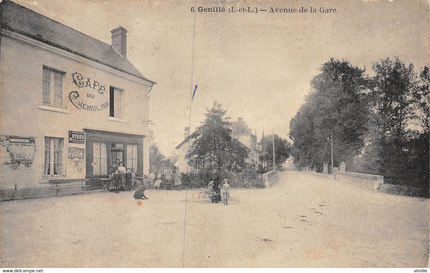 21-4066 : GENILLE. CAFE DU CHEMIN DE FER - Genillé