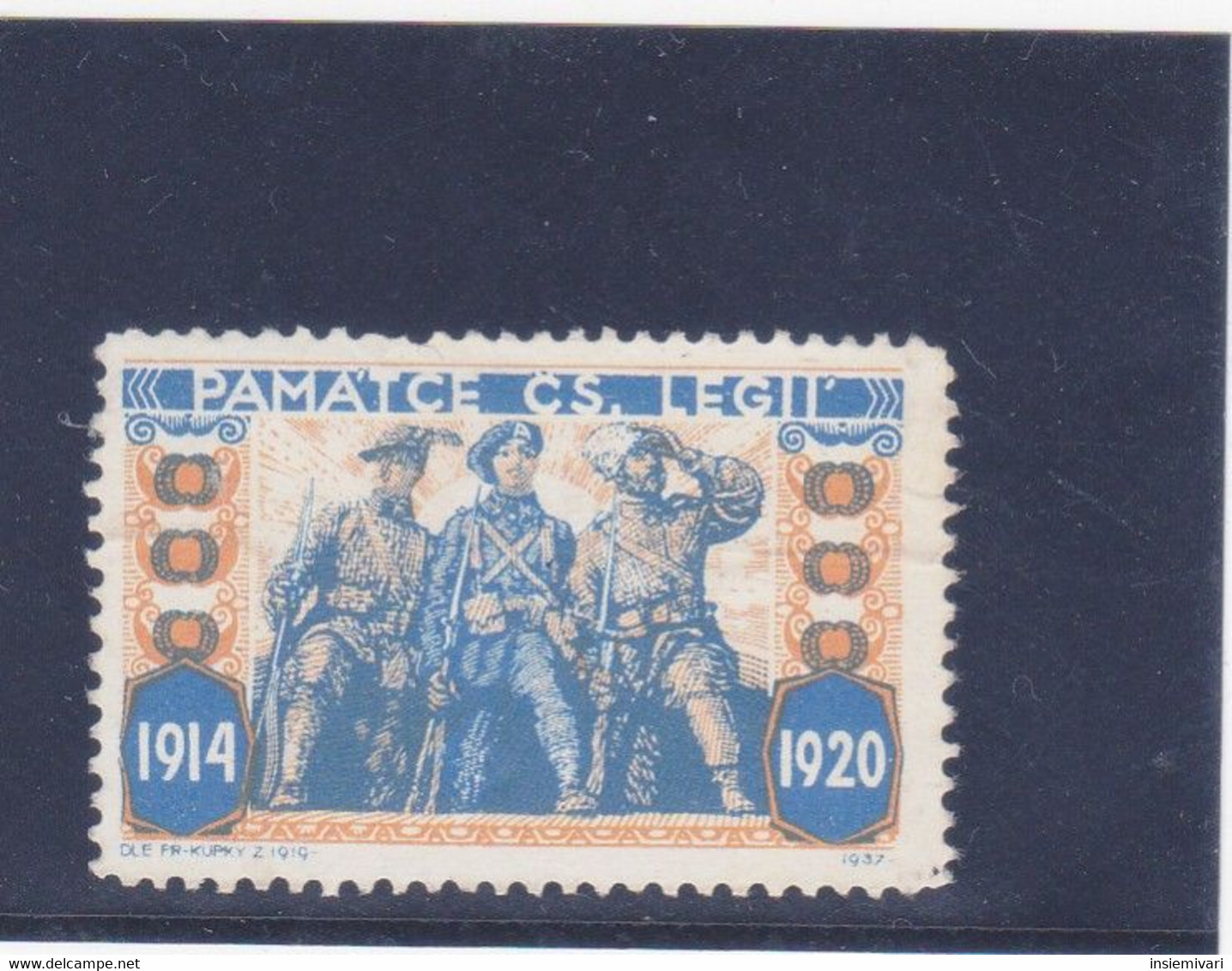 CECOSLOVACCHIA 1920 - Cenerentola / Pos Ter Stamp Cecoslovacchia 1920 Památce ČS. Legii Czech Legion. - Plaatfouten En Curiosa