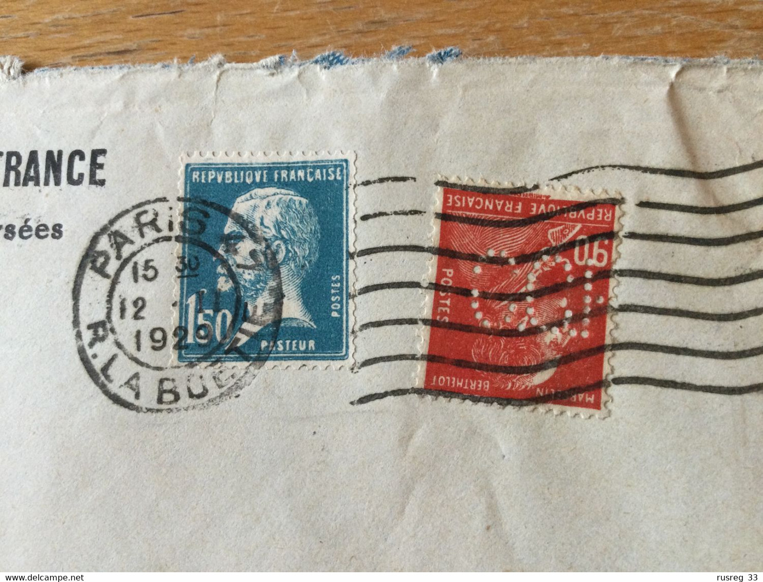 K16 France PERFIN 1929 Lettre De Paris Pour Solothurn Suisse - Storia Postale