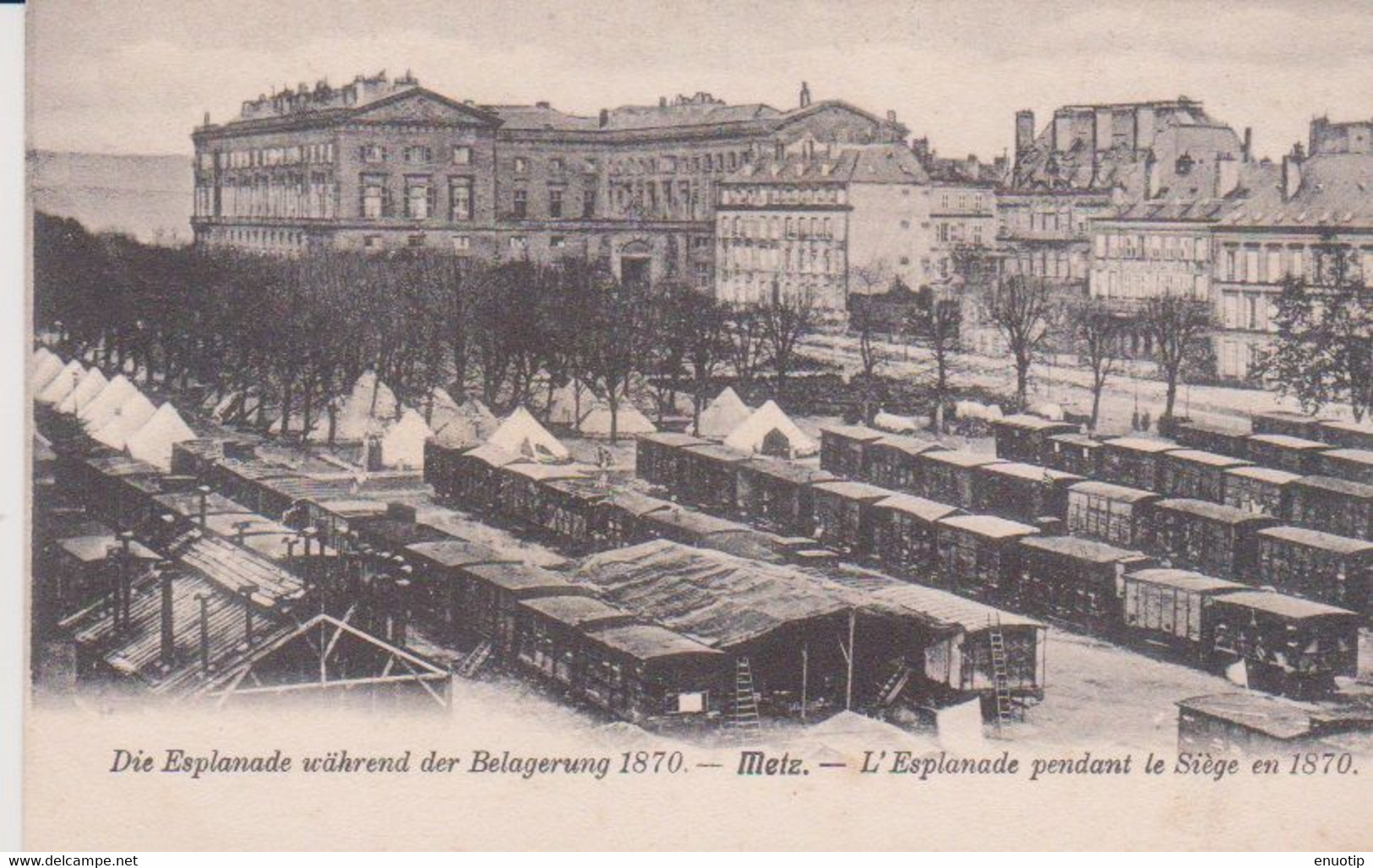 Metz  L'esplanade Pendant Le Siege En 1870 - Metz