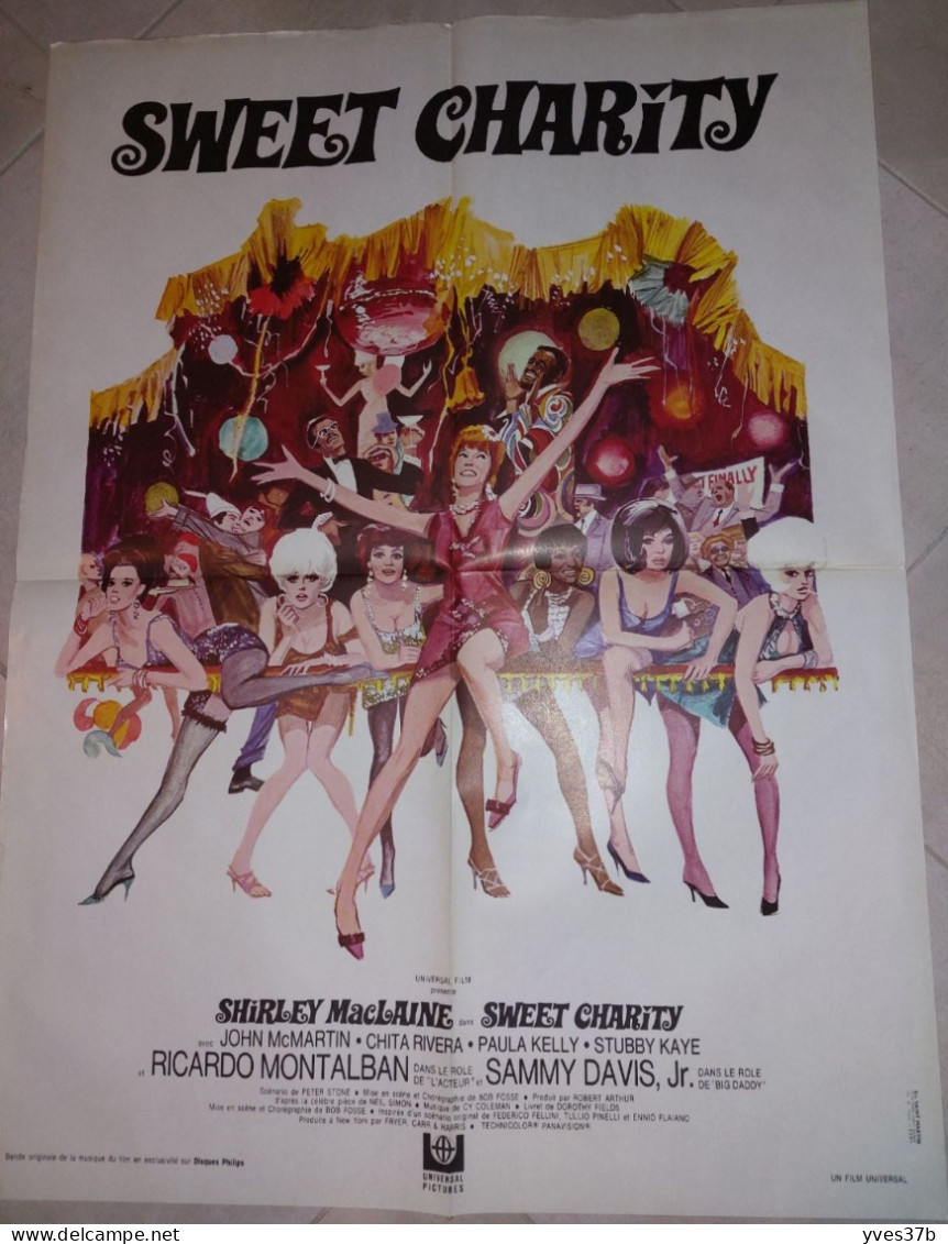 "Sweet Charity" Shirley McLaine, Sammy Davis Junior..1969 - Affiche 60x80 - TTB - Manifesti & Poster