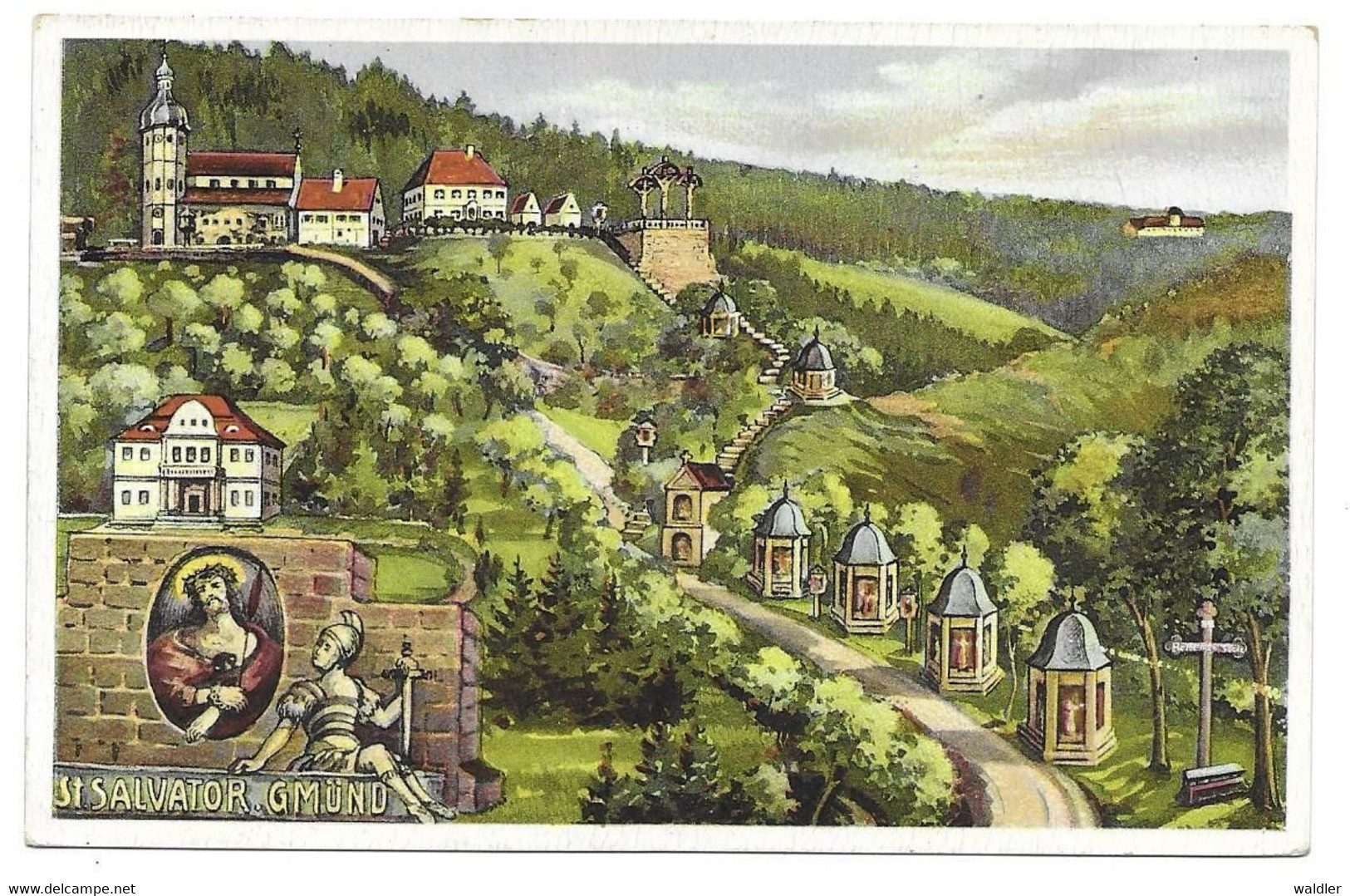 7070  SCHWÄBISCH GMÜND, GRUSS VOM ST. SALVATOR     ~ 1920 - Schwaebisch Gmünd