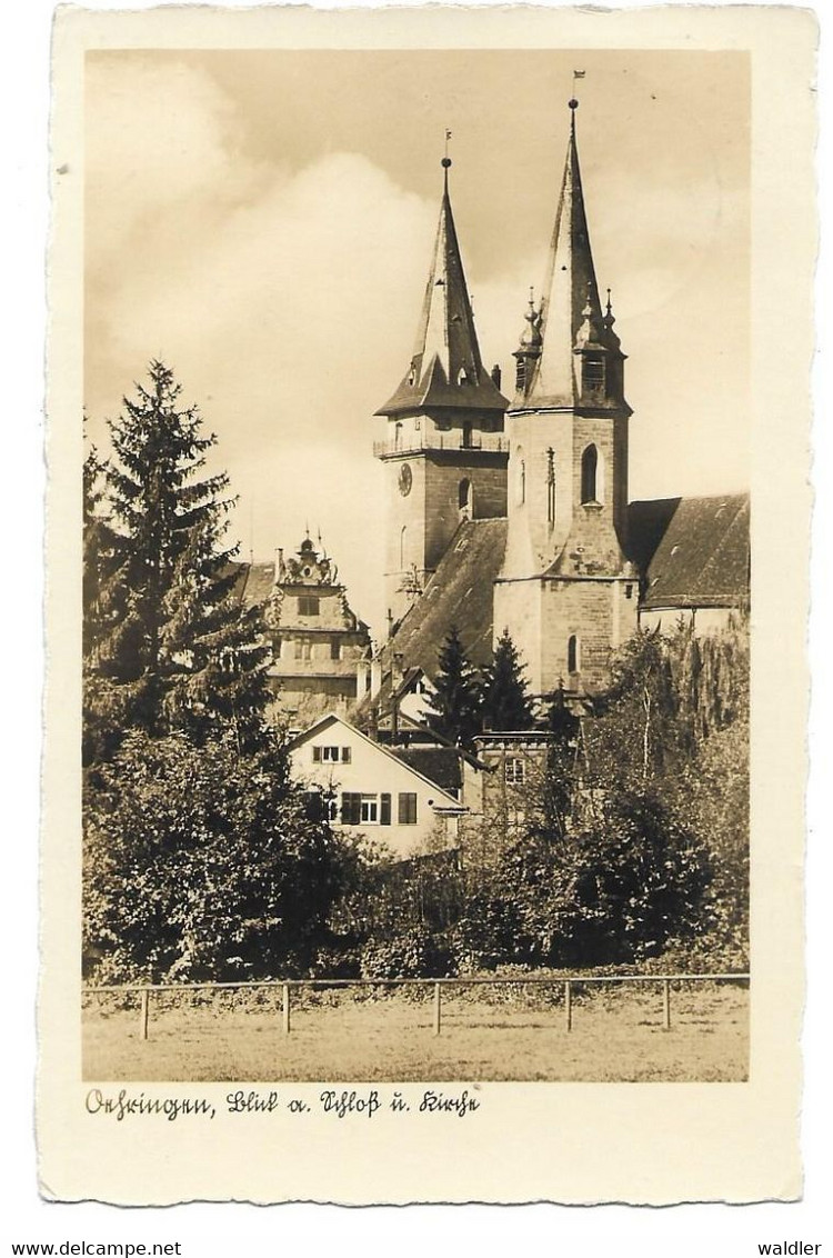 7110  OEHRINGEN, BLICK ZUR KIRCHE  ~  1930 - Oehringen