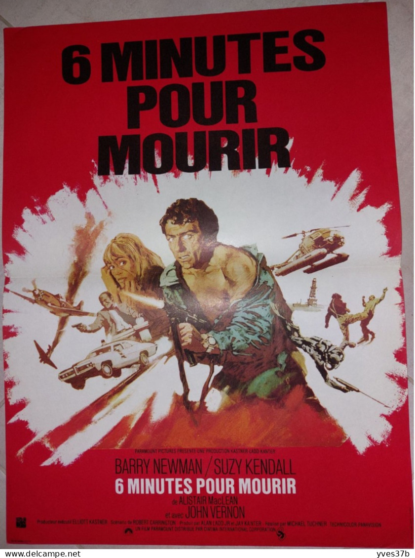 "6 Minutes Pour Mourir" B Newman, S. Kendall...1972 - Affiche 53x40 - TTB - Afiches & Pósters