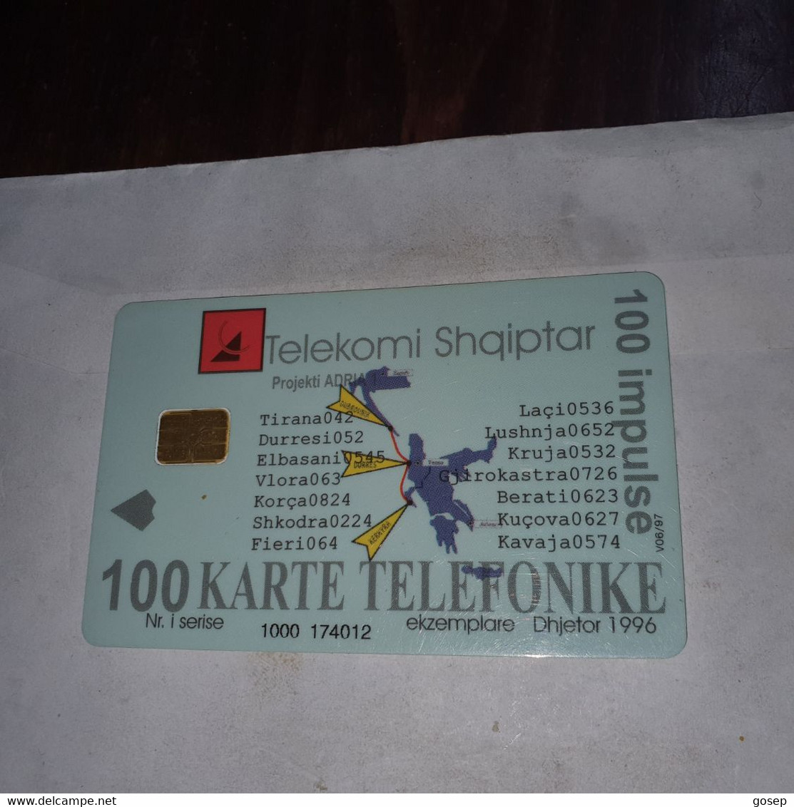 Albania-me Telekom Bota-(100impulse)-(3)-(1000-104012)-tirage-?-used Card+1card Prepiad Free - Albanie