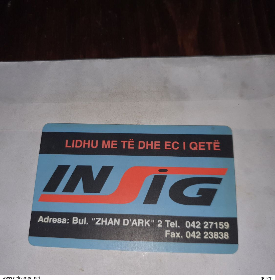 Albania-insig-(50impulse)-(8)-(0501013359)-tirage-100.000-used Card+1card Prepiad Free - Albanie