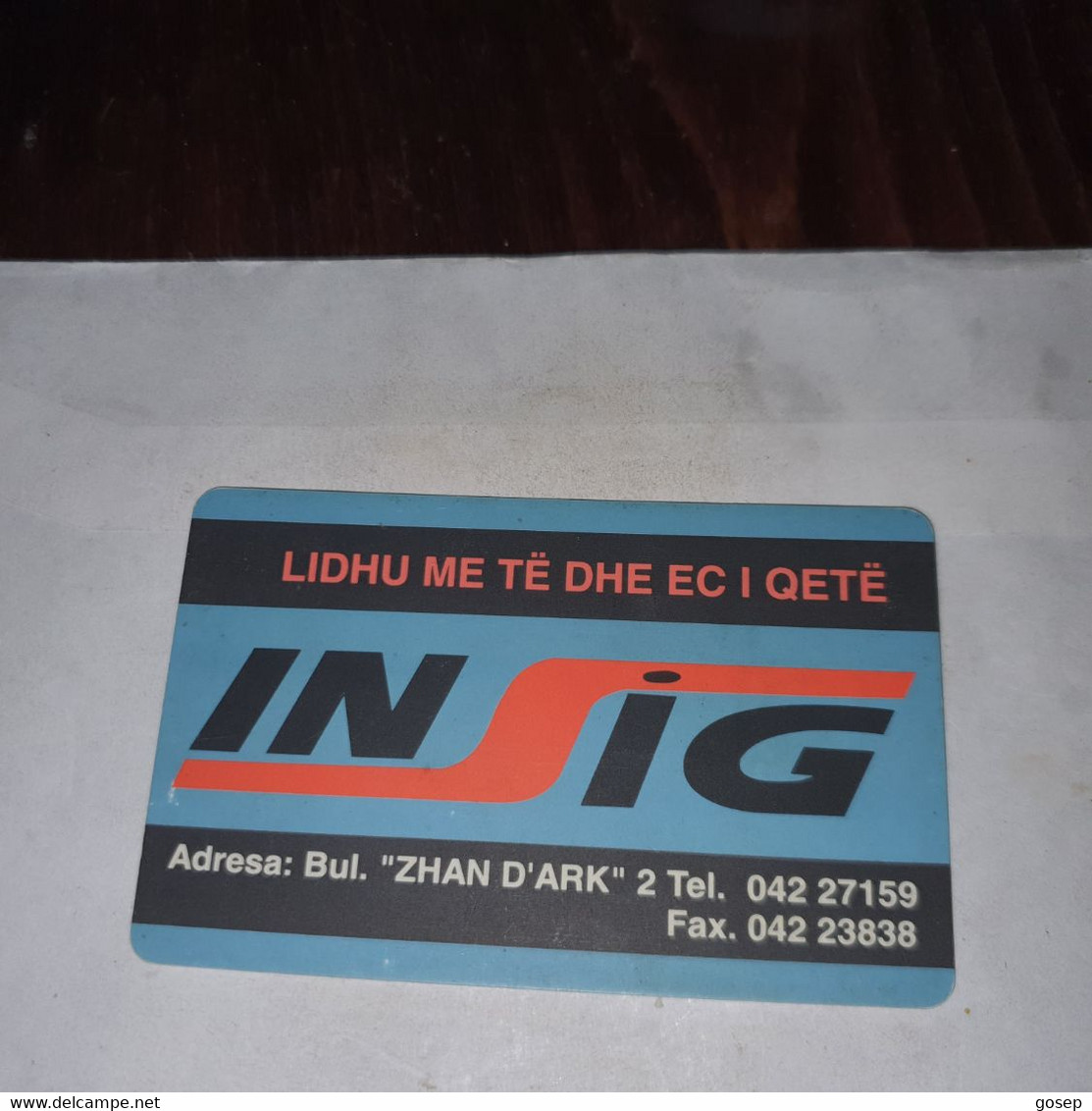 Albania-insig-(50impulse)-(9)-(0501064835)-tirage-100.000-used Card+1card Prepiad Free - Albania