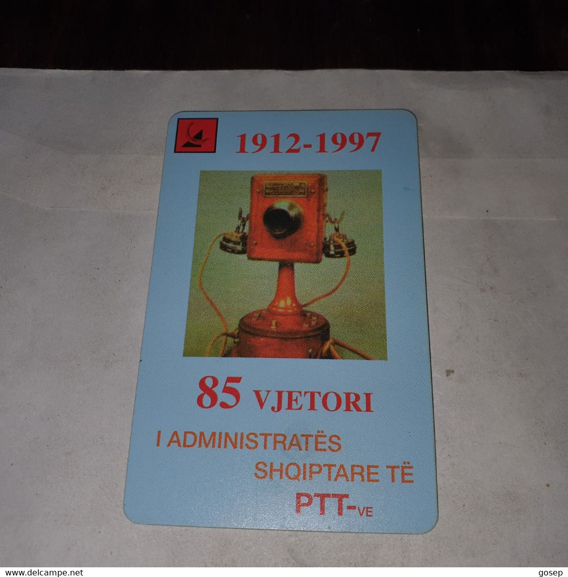 Albania-Stamps/old Telephone-(50impulse)-(12)-(0500778873)-tirage-?-used Card+1card Prepiad Free - Albania