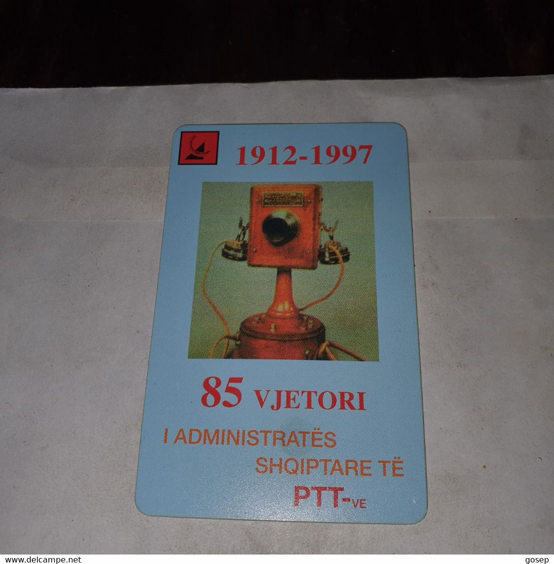 Albania-Stamps/old Telephone-(50impulse)-(13)-(0500774476)-tirage-?-used Card+1card Prepiad Free - Albanien