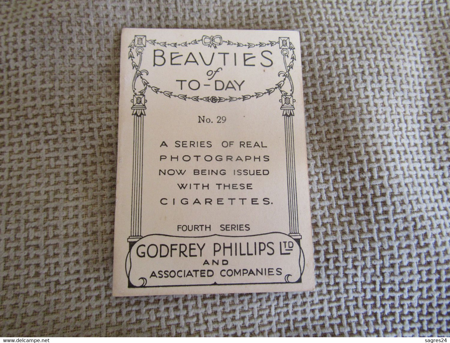 Chromo Cigarettes Beauties Of To-Day Nº 29 Mary Maguire - Godfrey Phillips Ltd Fourth Series 1938 - Phillips / BDV