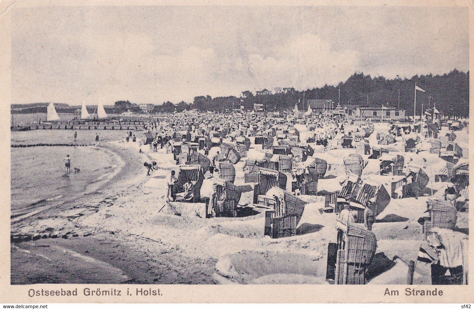 OSTSEEBAD GROMITZ  I HOLST                    AM STRANDE      BEL AFFRANCHISSEMENT - Groemitz