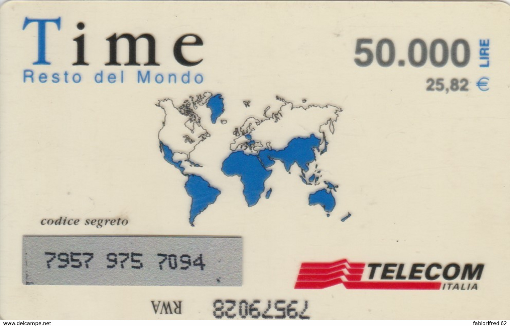 PREPAID PHONE CARD TIME TELECOM ITALIA (PV229 - [2] Handy-, Prepaid- Und Aufladkarten