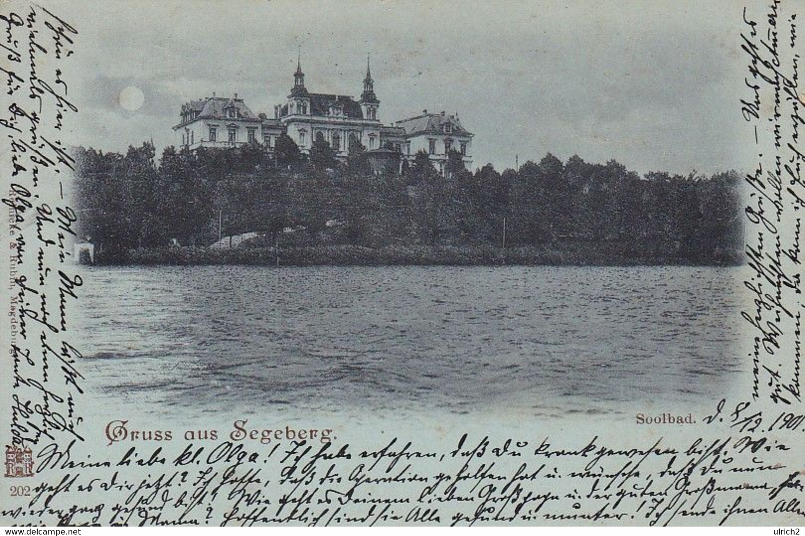 AK Gruss Aus Segeberg - Soolbad - Mondscheinkarte - 1901 (54390) - Bad Segeberg