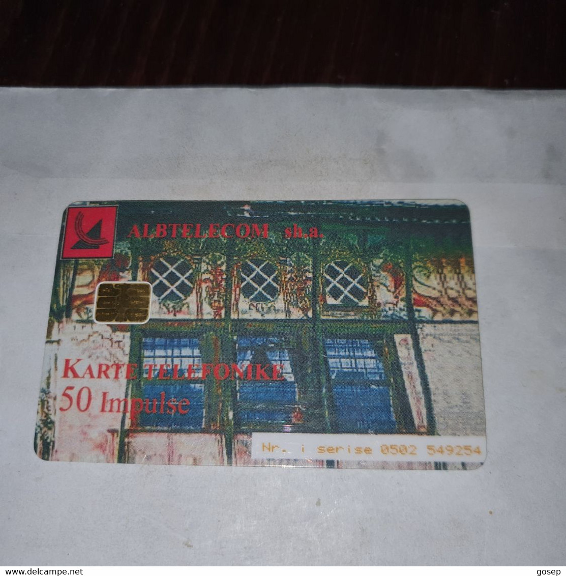 Albania-albtlecom2000-(50impulse)-(24)-(0502-549254)-tirage-200.000-used Card+1card Prepiad Free - Albanien