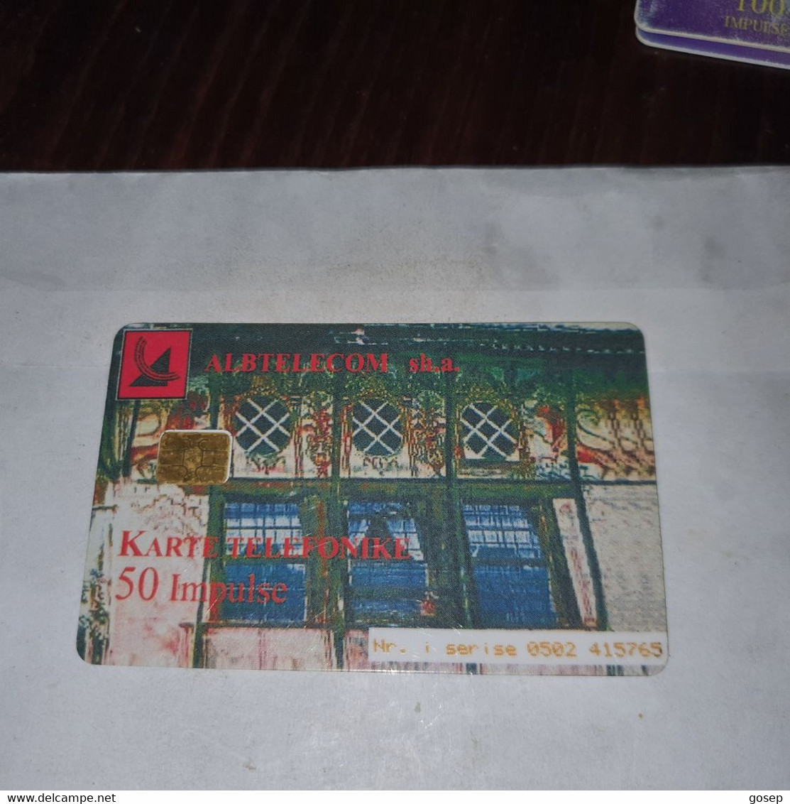 Albania-albtlecom2000-(50impulse)-(26)-(0502-415765)-tirage-200.000-used Card+1card Prepiad Free - Albanien