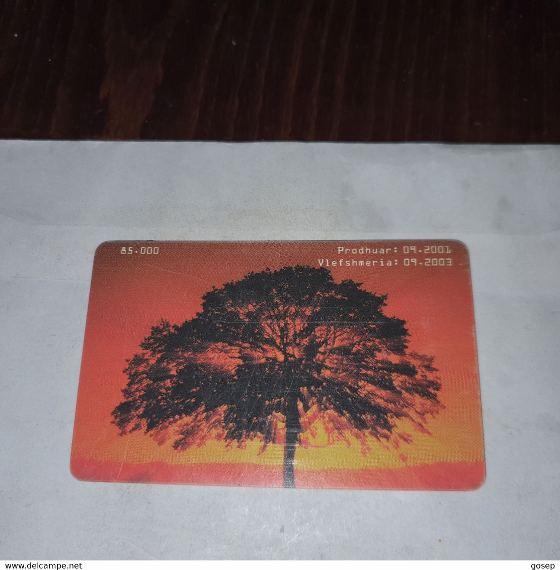 Albania-tree-(100impulse)-(28)-(1002-629795)-tirage-85.000-used Card+1card Prepiad Free - Albanie