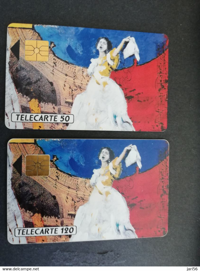 FRANCE/FRANKRIJK  SET 2X CHIPCARD  50 UNITS + 120 UNITS OPERA     WITH CHIP     ** 4799** - Mobicartes (GSM/SIM)