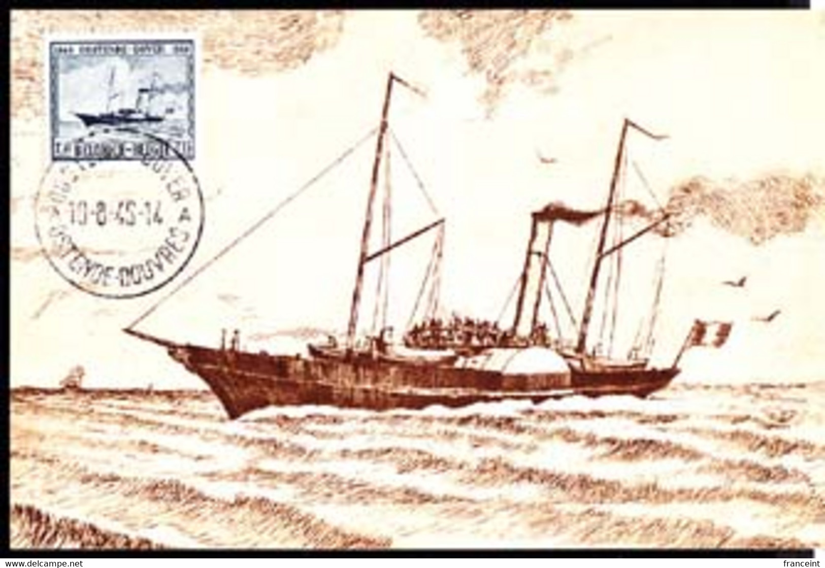 BELGIUM (1946) S.S. Diamant. Maximum Card With First Day Cancel. Scott No 370, Yvert No 727. - 1934-1951