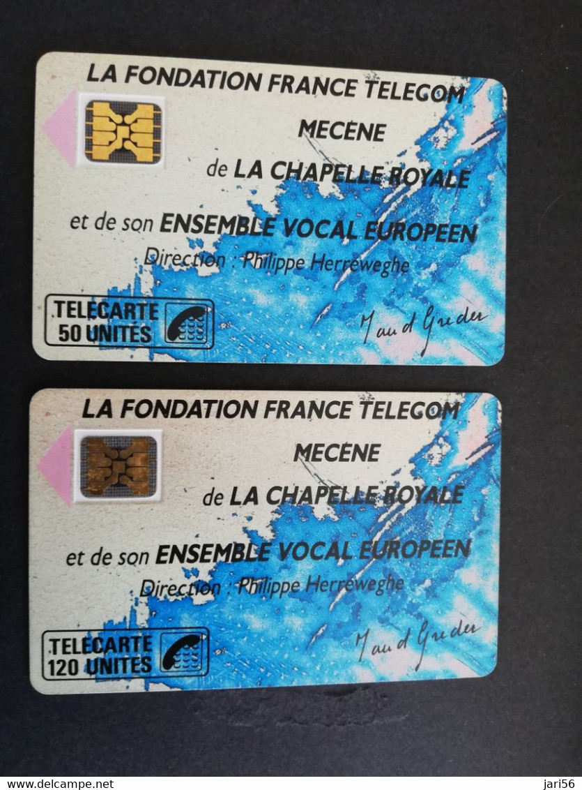 FRANCE/FRANKRIJK  SET 2X CHIPCARD  50 UNITS + 120 UNITS ESEMBLE VOCAL EUROPEAN      WITH CHIP     ** 4801** - Voorafbetaalde Kaarten: Gsm