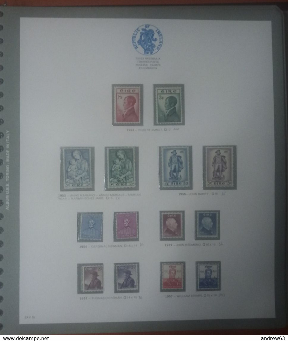 IRLANDA - IRELAND - EIRE - Collezione Di Francobolli MNH** Dal 1949 Al 1986 - Montata Su Aggiornamenti E Album Bolaffi - Lots & Serien