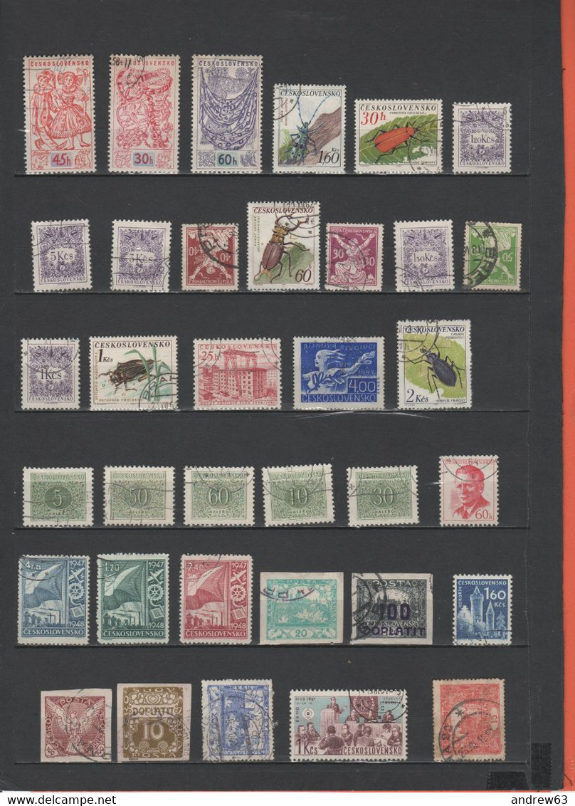 Cecoslovacchia - Czechoslovakia - Tchécoslovaquie - Lotto - Accumulo - Vrac - 330+ Francobolli (5 Perfin) - Usati, Used - Collections, Lots & Séries