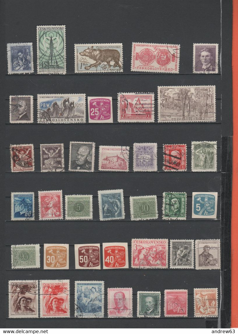 Cecoslovacchia - Czechoslovakia - Tchécoslovaquie - Lotto - Accumulo - Vrac - 330+ francobolli (5 Perfin) - Usati, Used