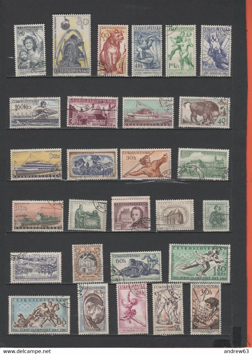 Cecoslovacchia - Czechoslovakia - Tchécoslovaquie - Lotto - Accumulo - Vrac - 330+ francobolli (5 Perfin) - Usati, Used