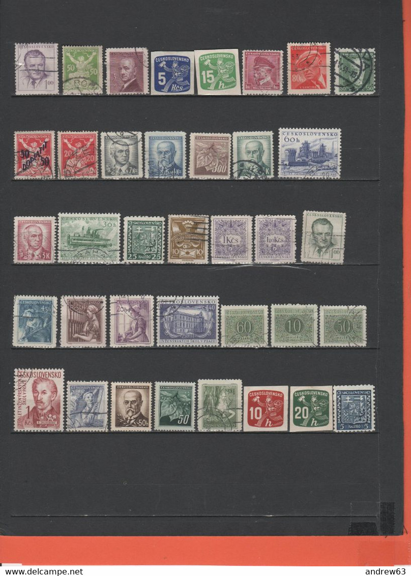 Cecoslovacchia - Czechoslovakia - Tchécoslovaquie - Lotto - Accumulo - Vrac - 330+ francobolli (5 Perfin) - Usati, Used